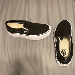 Black platform vans